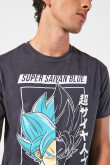 Camiseta manga corta con estampado en frente de Dragon Ball Super