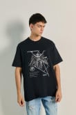 Camiseta oversize manga corta de  estatua de ángel