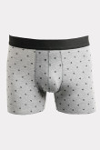 Bóxer midway brief-largo gris con diseños mini print