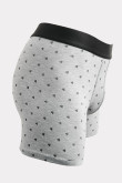 Bóxer midway brief-largo gris con diseños mini print