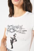 Camiseta crema de My Chemical Romance cuello redondo