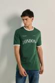 Camiseta de contrastes con estampado de London