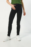 Jean Jegging tiro alto negro