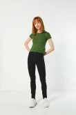 Jean Jegging tiro alto negro