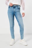 Jean jegging azul claro con ajuste ceñido y tiro súper alto