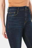 Jean jegging súper tiro alto azul ajustado con bolsillos