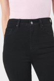 Jean jegging negro con cremallera y tiro súper alto