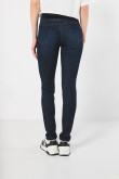 Jean jegging tiro alto azul intenso con cremallera en frente