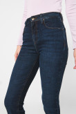 Jean jegging ajustado azul intenso con tiro alto