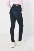 Jean jegging ajustado azul intenso con tiro alto