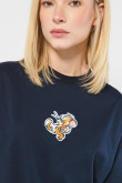 Camiseta de Tom y Jerry oversize azul con manga corta