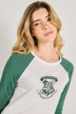 Camiseta unicolor de Harry Potter con manga ranglan larga