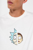 Buzo crema claro de Rick and Morty con cuello redondo