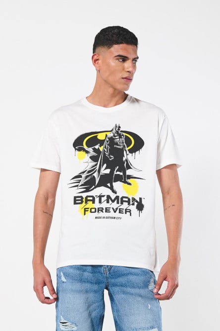 Camiseta manga corta con estampado de Batman.