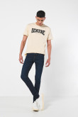 Jean azul intenso súper skinny ajustado con bolsillos