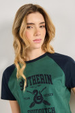 Camiseta ranglan manga corta de Slytherin Quidditch