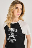 Camiseta ranglan manga corta de Slytherin Quidditch