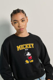 Sueter hombro rodado para mujer con estampado en el frente de Mickey