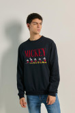 Sueter cuello redondo con estampado de Mickeys