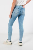 Jean jegging super tiro alto azul claro