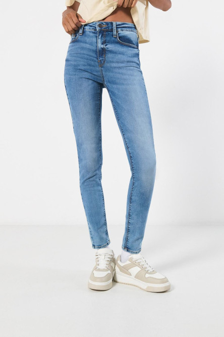 Jean jegging super alto azul medio