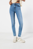 Jean jegging super alto azul medio