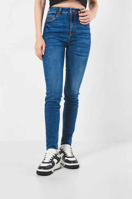 Jean jegging super alto azul medio