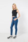 Jean jegging super alto azul medio