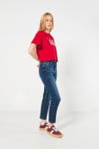 Jean mom fit tiro super alto