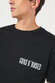 Camiseta oversize negra de Guns N´ Roses manga corta