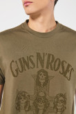 Camiseta manga corta con estampado de Guns & Roses.