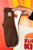 Medias unicolores cortas con bordado de Burger King