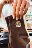 Medias unicolores cortas con bordado de Burger King