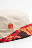 Gorro kaki pescador reversible con diseños de Burger King