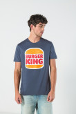 Camiseta manga corta con estampado en frente de Burguer King.