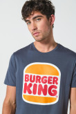 Camiseta manga corta con estampado en frente de Burguer King.