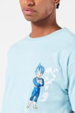 Camiseta manga corta azul con diseño de Dragon Ball Super