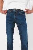 Jean skinny azul oscuro ceñido con tiro bajo y bolsillos