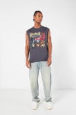 Camiseta manga sisa gris con diseño de Guns N´ Roses