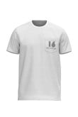 Camiseta college deportiva crema manga corta con bolsillo