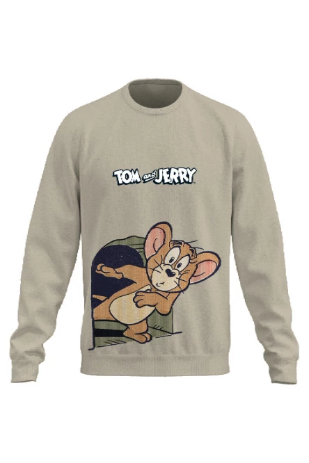 Buzo cuello redondo con estampado de Tom & Jerry