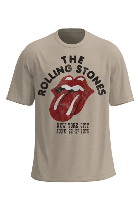 Camiseta manga corta con estampado en frente y espalda de Rolling Stones