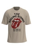 Camiseta kaki manga corta con arte de Rolling Stones