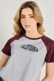 Camiseta ranglan manga corta de Los Ángeles California