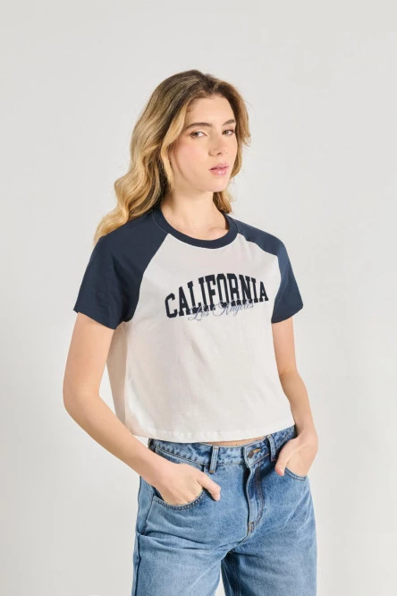 Camiseta ranglan manga corta de Los Ángeles California