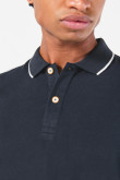 Camiseta Polo unicolor con cuello y puños tejido