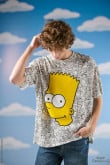 Camiseta crema oversize de Los Simpson con manga corta