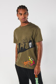 Camiseta tie dye verde de Scooby-Doo con manga corta