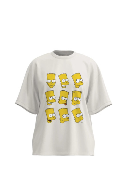 Camiseta oversize crema de Los Simpson manga corta