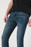 Jean skinny moda azul oscuro con dirty